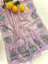 Tussar Silk Embroidered Designer Saree